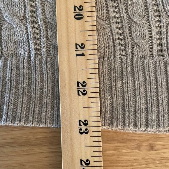 American Eagle Women's Cable Knit Fisherman Sweater Neutral Brown Soft Small - Picture 5 of 8